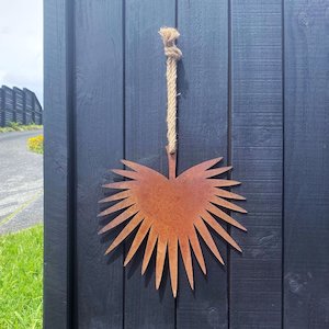 Garden Art: Fan Palm corten