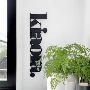 Large Wall Words: black kia ora sign small