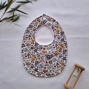 Little Acorn Liberty Bib 'Annabella' - Blue/Mustard