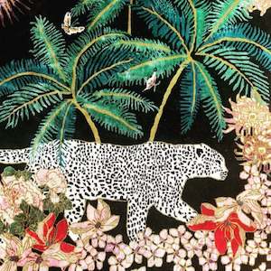 Leopard Palms Dark 300x220cm Hand Tufted Rug