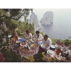 Dining Al Fresco On Capri Unframed Print PRE ORDER