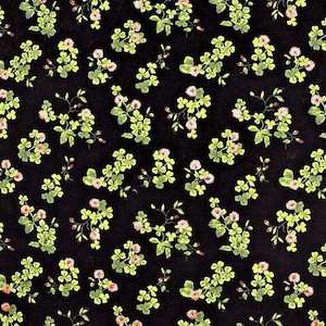 Trefoil Midnight Embroidery Fabric