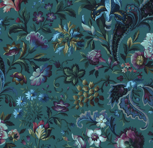 Florika Velvet Petrol Fabric PRE ORDER