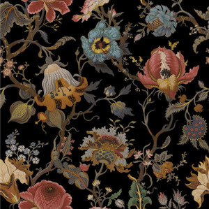 House Of Hackney: Artemis Velvet Black Fabric PRE ORDER