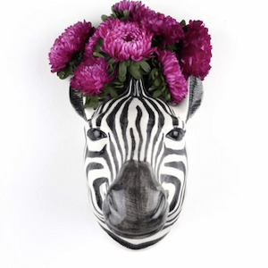 Quail Ceramics: Zebra Wall Vase