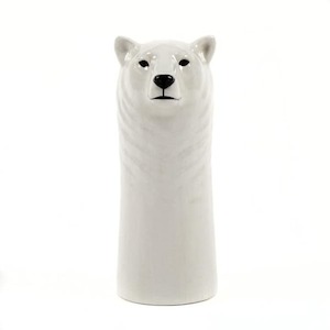 Quail Ceramics: Polar Bear Flower Vase