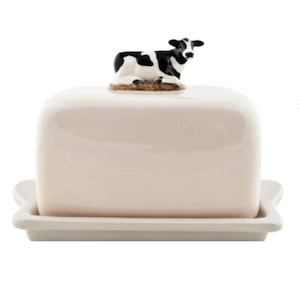 Friesian Cow Butter Dish