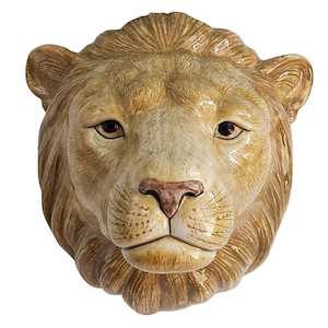 Quail Ceramics: Lion Wall Vase