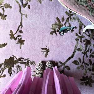 Secret Garden Lotus Pink Hand Tufted Rug PRE ORDER