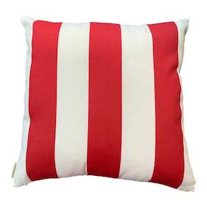 Outdoor Furniture Accessories: Cabana Red Stripe 50x50cm Outdoor Cushion