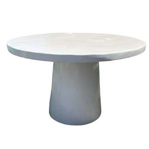 White Round Pedestal Table