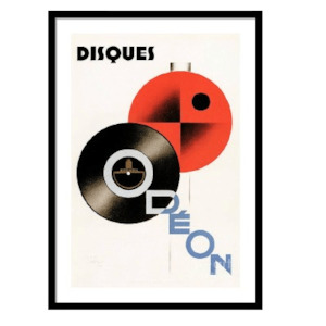 Prints: Disques Odeon Framed Art Print