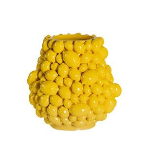 Vases And Planters: Curve Lemon 30cm Vase