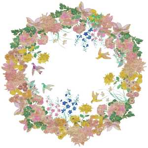 One Hundred Flowers 240cm Circular Hand Tufted Rug