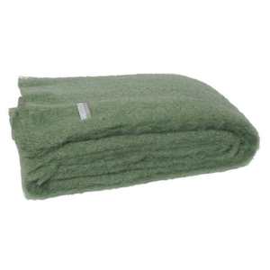 Windermere Olive Mohair Throw