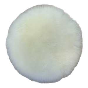 Sheepskin Stool Pad White