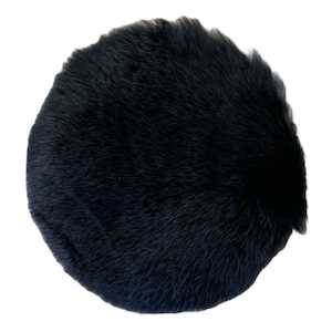 Sheepskin Stool Pad Black