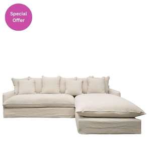 Lotus Slipcover 2.5 Seater Modular with LH Chaise