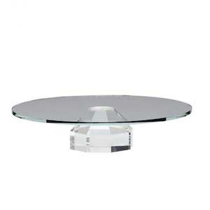 Hubsch Glass Crystal Cake Stand