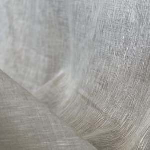 Coco Sheer White Linen Fabric