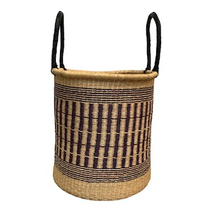 Woven Aubergine Large Basket