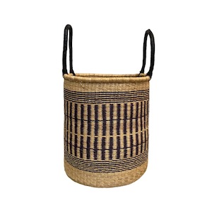 Woven Aubergine Medium Basket