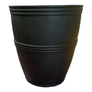 Outdoor Planters: Apollo Medium Black Planter