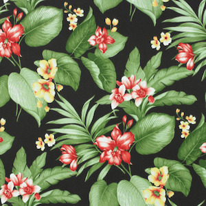 Outdoor Fabric: Davilla Noir Outdoor Fabric