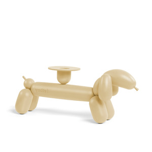 Can-Dog Sandy Beige Candleholder