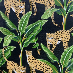 Solarium Cheetah Noir Outdoor Fabric