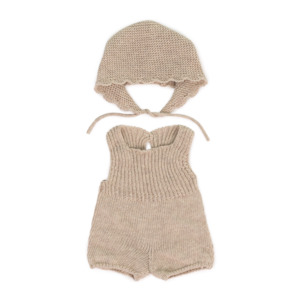 Miniland | Eco-Knitted Romper & Bonnet - 38cm