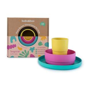 Baby wear: bobo & boo | Plant-Based Dinnerware Set – Tropical