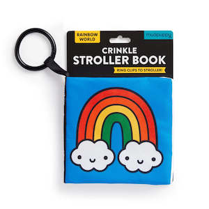 Baby wear: Mud Puppy | Crinkle Fabric Stroller Book - Rainbow World