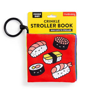 Mud Puppy | Crinkle Fabric Stroller Book - Foodie Baby