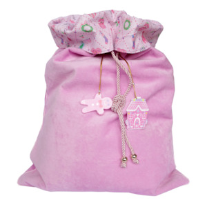 Lauren Hinkley | Velvet Christmas Sack - Sugar Plum Pink