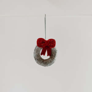 Pashom | Hanging Decoration - Wreath with Red Bow