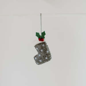 Pashom | Hanging Decoration - Stocking w/ Holly