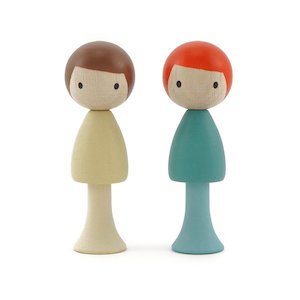 Clicques | Wooden Peg Dolls - Max & Emil