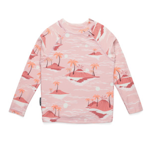 Crywolf | Long Sleeve Rash Vest - Sunset Lost Island