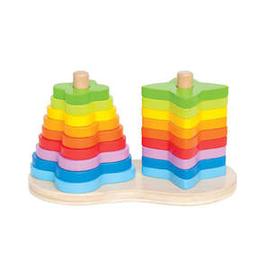 Hape | Double Rainbow Stacker