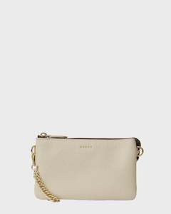 Lily Crossbody Sand + Gold Curb Chain | Saben