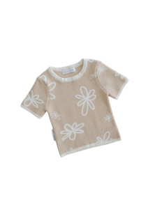 Infant clothing: RIBBED TEE | GIA (LATTE) | Ziggy Lou