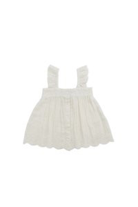 Infant clothing: Organic Cotton Muslin Anja Top - Parchment | Jamie Kay