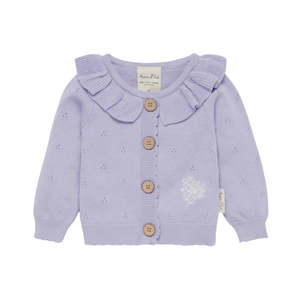 Lavender Pointelle Knit Cardigan | Aster & Oak