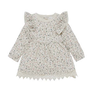 Infant clothing: Winter Floral Ruffle Dress | Aster & Oak