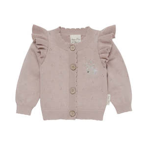 Mauve Pink Knit Cardigan | Aster & Oak