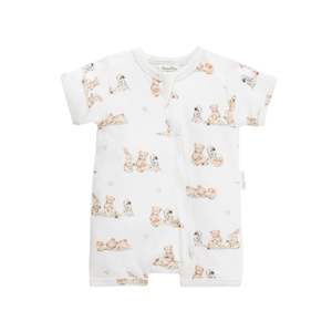 Teddy Picnic Zip Romper | Aster & Oak