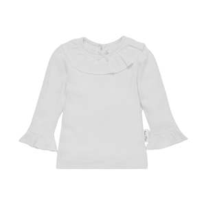 White Pointelle Top | Aster & Oak