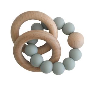 Beechwood Teether Rings Set - Sage | Alimrose