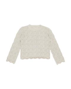 Crochet Knit Pullover - Natural | Rylee + Cru